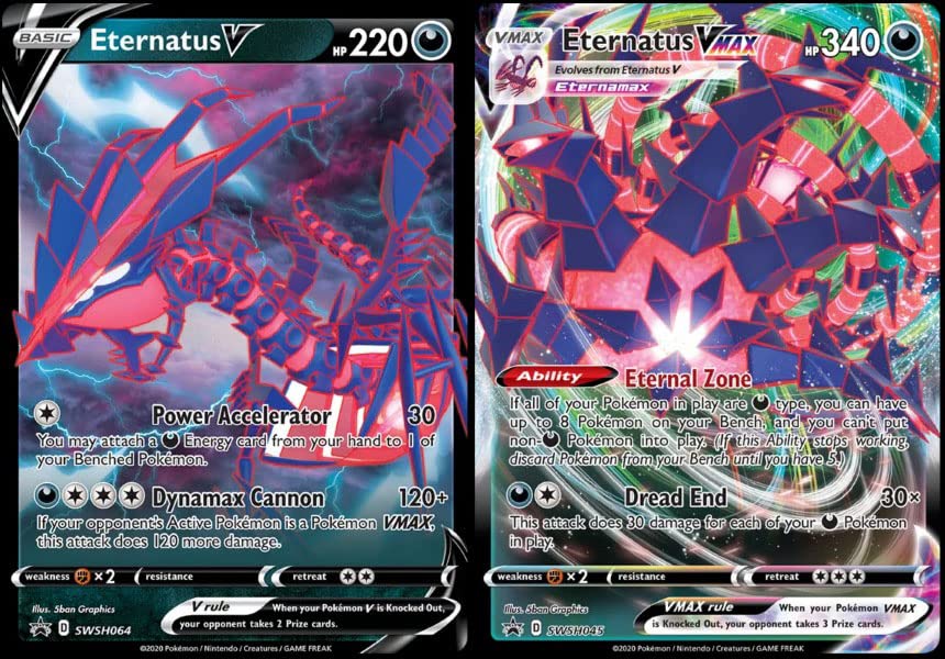 Amazon.com: Eternatus V & Vmax - SWSH045 & SWSH064 - Pokemon Card